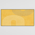 Golden Minimalist Abstract Desk Mat Gallery Image 3