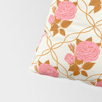 Vintage-Inspired Pink Rose Botanical Art Print Pillow Sham Gallery Image 4