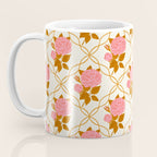 Vintage-Inspired Pink Rose Botanical Art Print Coffee Mug Gallery Image 3