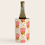 Vintage-Inspired Pink Rose Botanical Art Print Wine Chiller Gallery Image 2