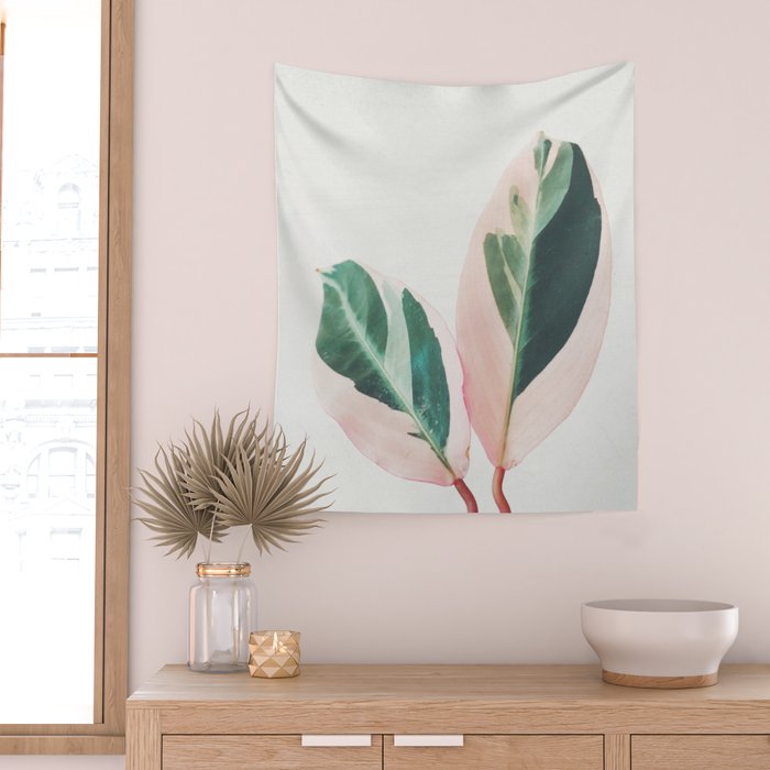 Pink Leaves I Wall Tapestry Gallery Image 2