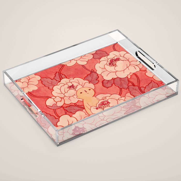 Watercolor Test (Red) Acrylic Tray Gallery Image 1