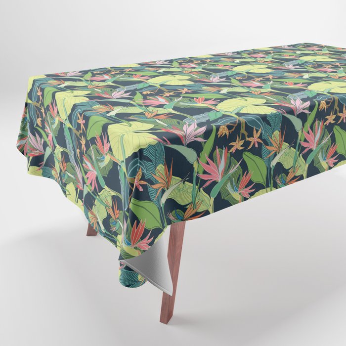 Tropical Bird of Paradise Tablecloth Gallery Image 1