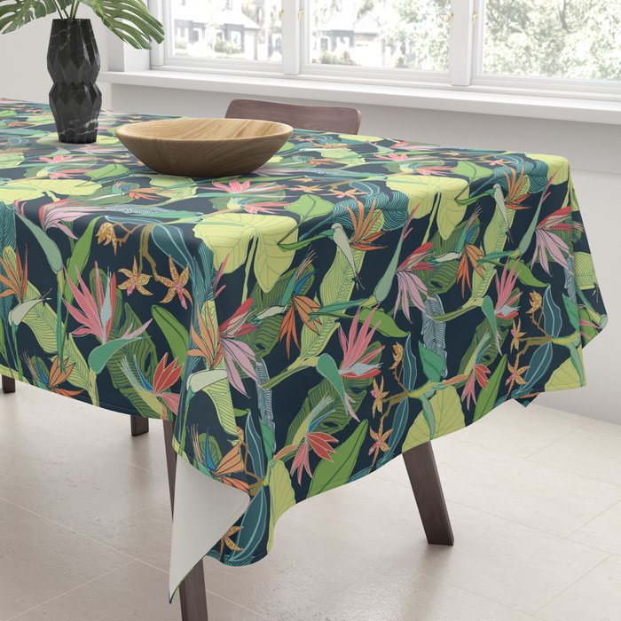 Tropical Bird of Paradise Tablecloth Gallery Image 3