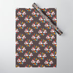 Retro christmas birds illustration Wrapping Paper Gallery Image 1
