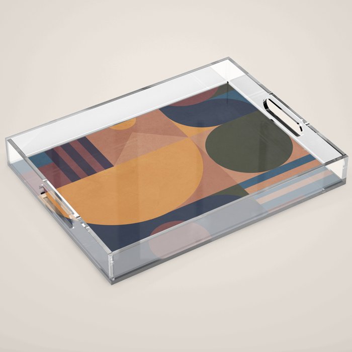 Modern geometric shapes 50 Acrylic Tray Gallery Image 1
