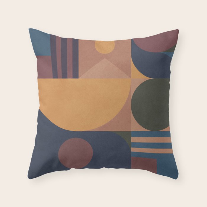 Modern geometric shapes 50 Throw Pillow Gallery Image 6