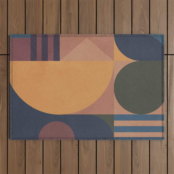 Modern geometric shapes 50 Outdoor Rug Gallery Image 1