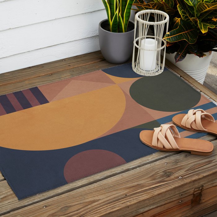 Modern geometric shapes 50 Outdoor Rug Gallery Image 2