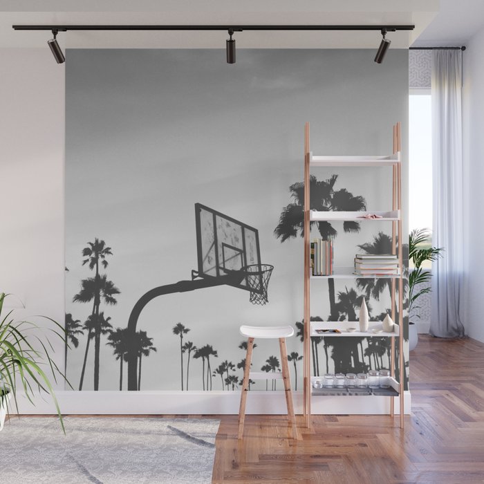 Palms and Hoops Wall Mural Gallery Image 1