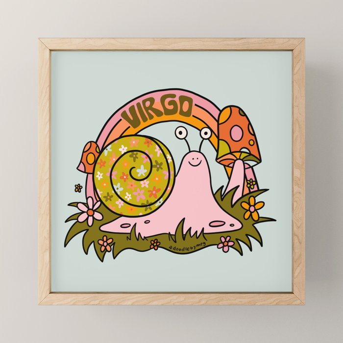 Virgo Snail Mini Art Print Gallery Image 1
