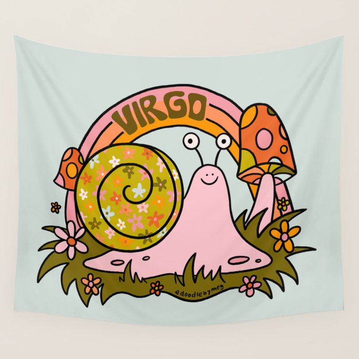 Virgo Snail Wall Tapestry Gallery Image 4