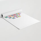 BE BRAVE BE CREATIVE BE KIND BE THANKFUL BE HAPPY BE YOU rainbow watercolor Yoga Mat Gallery Image 2