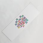 BE BRAVE BE CREATIVE BE KIND BE THANKFUL BE HAPPY BE YOU rainbow watercolor Yoga Mat Gallery Image 1