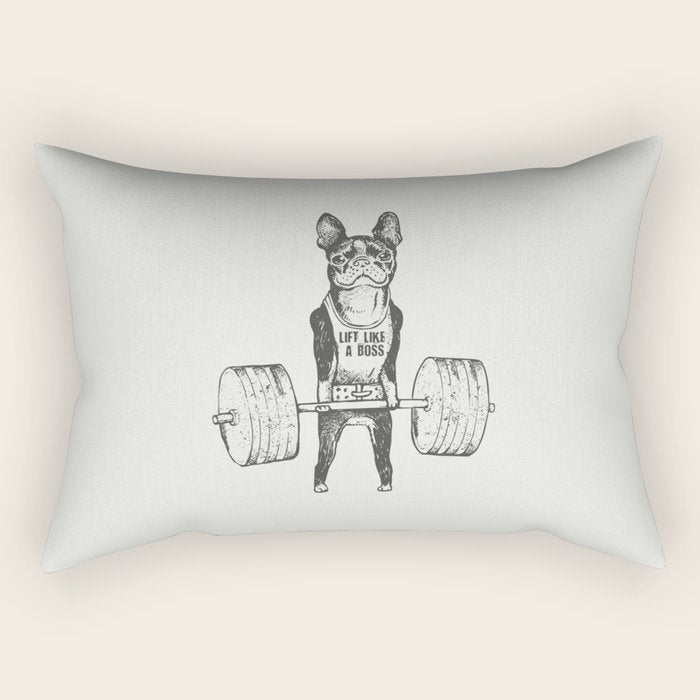Boston Terrier Lift Rectangular Pillow Gallery Image 1