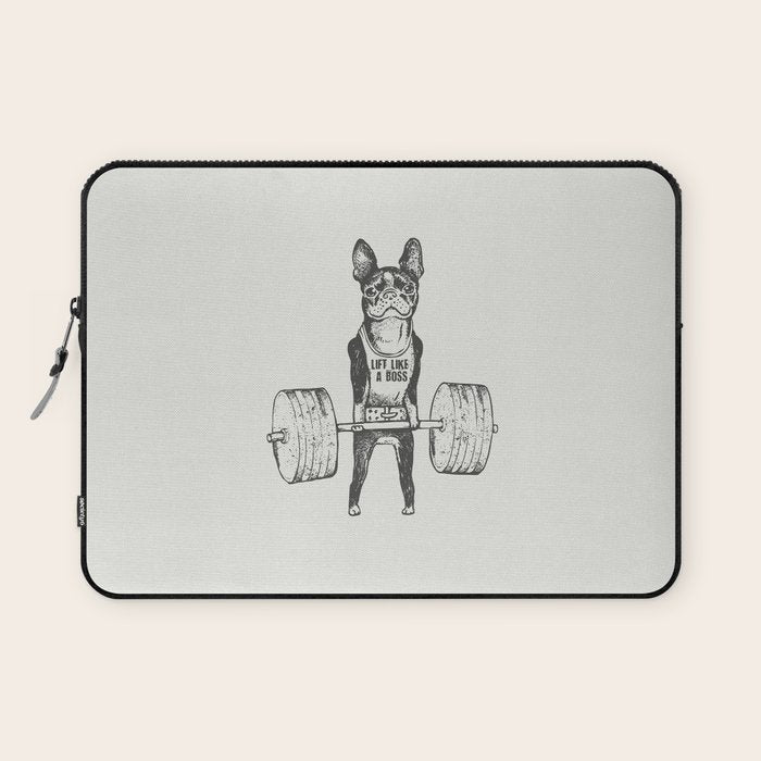 Boston Terrier Lift Laptop Sleeve Gallery Image 1