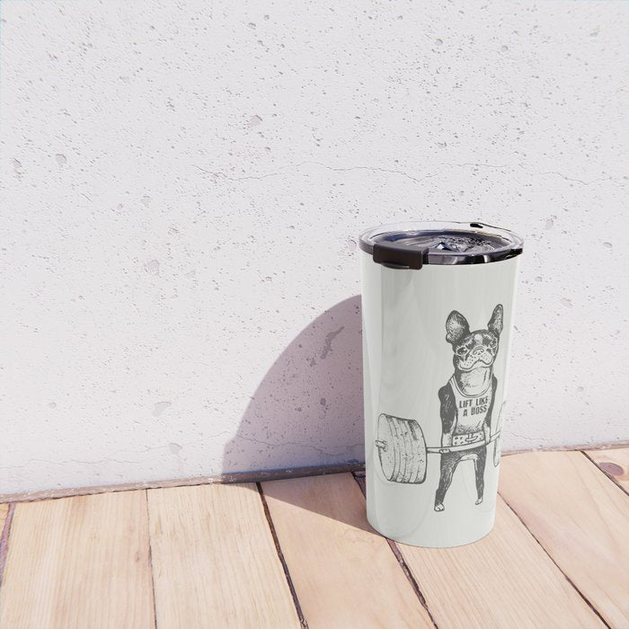 Boston Terrier Lift Travel Mug Gallery Image 4
