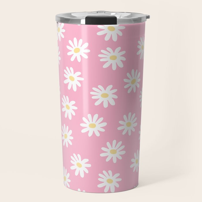 Pink Daisy Daydream Travel Mug Gallery Image 1