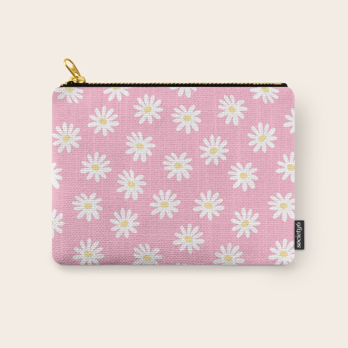 Pink Daisy Daydream Carry All Pouch Gallery Image 1