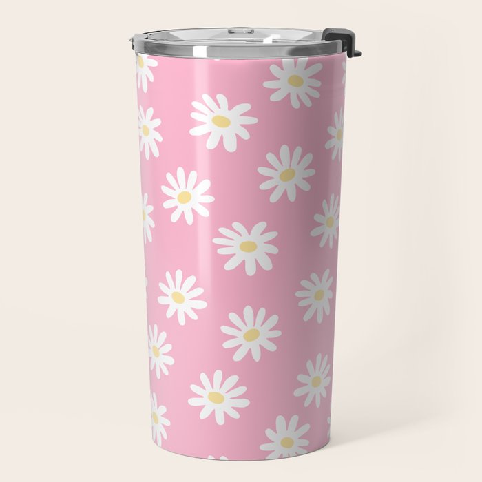 Pink Daisy Daydream Travel Mug Gallery Image 2