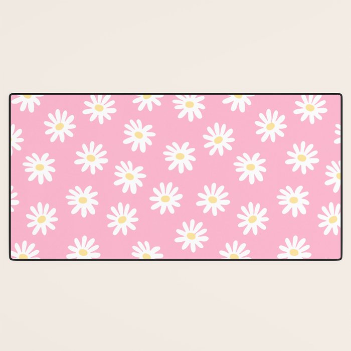 Pink Daisy Daydream Desk Mat Gallery Image 3
