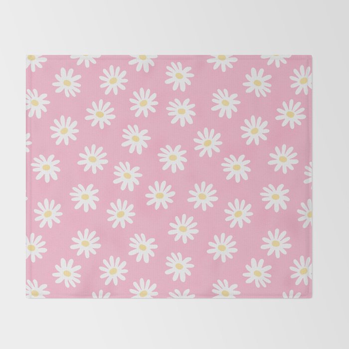 Pink Daisy Daydream Throw Blanket Gallery Image 2