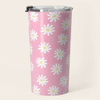 Pink Daisy Daydream Travel Mug Gallery Image 3