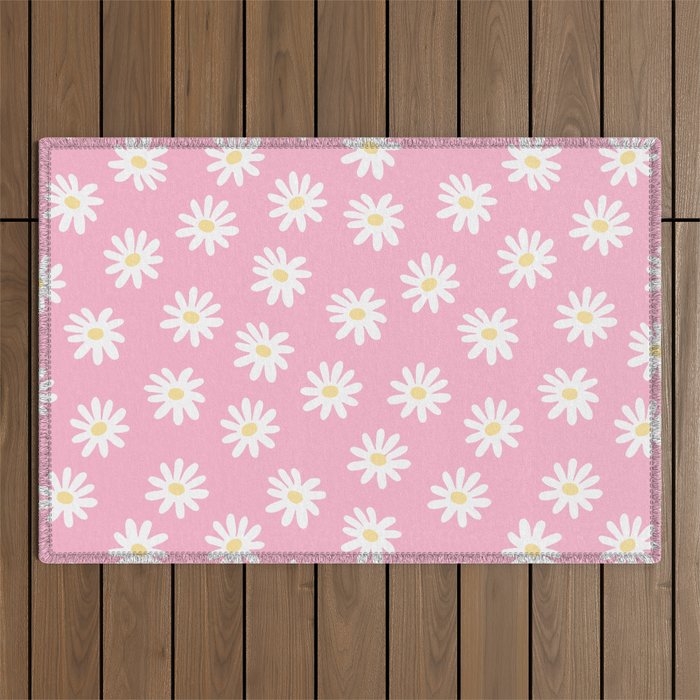 Pink Daisy Daydream Outdoor Rug Gallery Image 1