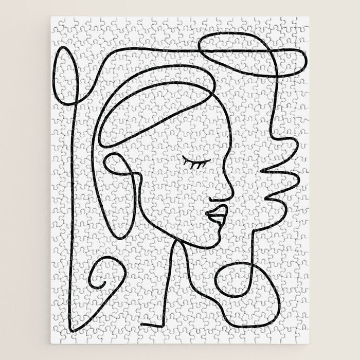 One Line Portrait 1 Jigsaw Puzzle Gallery Image 1