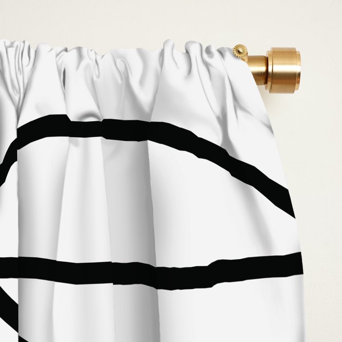 One Line Portrait 1 Window Curtain Gallery Image 2