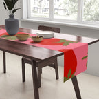 Strawberries Pattern on Pink Table Runner Gallery Image 2