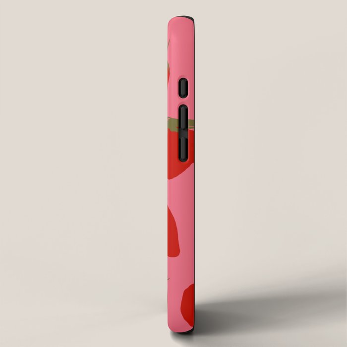 Strawberries Pattern on Pink iPhone Case Gallery Image 2