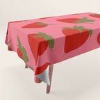 Strawberries Pattern on Pink Tablecloth Gallery Image 1