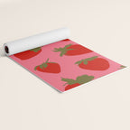 Strawberries Pattern on Pink Yoga Mat Gallery Image 2