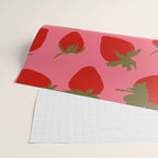 Strawberries Pattern on Pink Wrapping Paper Gallery Image 2
