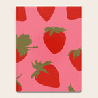 Strawberries Pattern on Pink Notebook Gallery Image 4