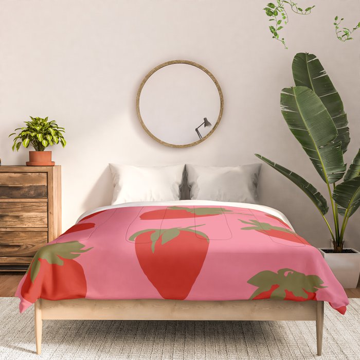 Strawberries Pattern on Pink Comforter Gallery Image 3