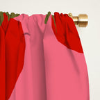 Strawberries Pattern on Pink Window Curtain Gallery Image 2