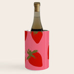 Strawberries Pattern on Pink Wine Chiller Gallery Image 2