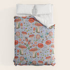 Lovely Red Mushrooms - Bluebg Comforter Gallery Image 6