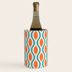 Mid Century Modern Decoration 442 Orange Beige and Turquoise Wine Chiller Gallery Image 1