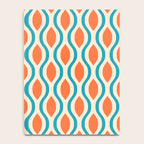 Mid Century Modern Decoration 442 Orange Beige and Turquoise Notebook Gallery Image 4