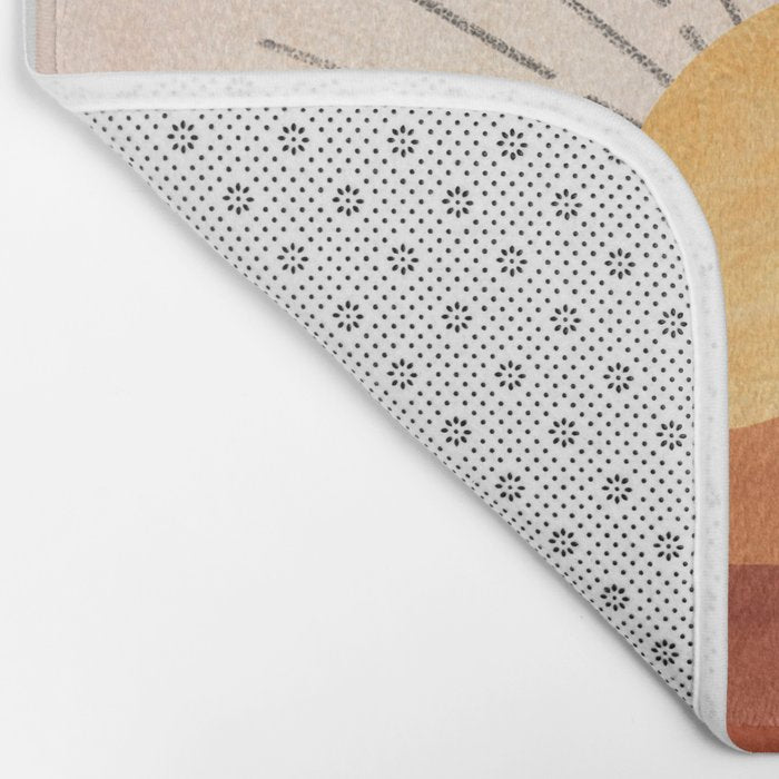 Abstract terracotta landscape, sun and desert, sunrise #1 Bath Mat Gallery Image 2