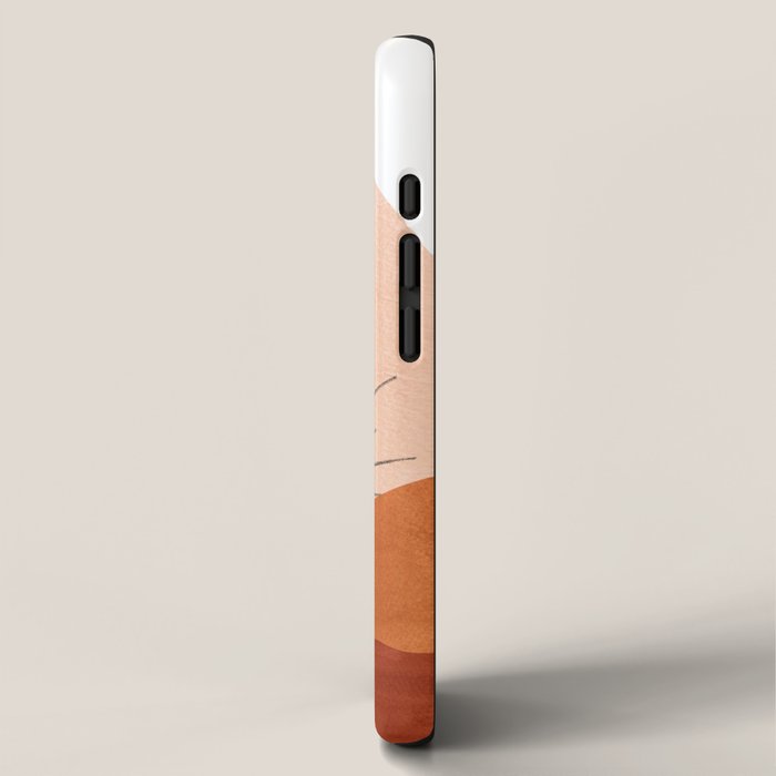 Abstract terracotta landscape, sun and desert, sunrise #1 iPhone Case Gallery Image 2