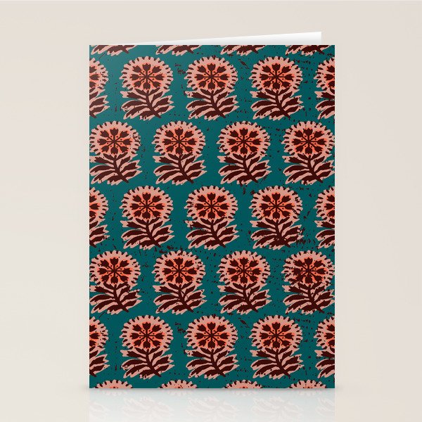 MACHA TEAL COSMOS Stationery Card Gallery Image 2