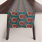 MACHA TEAL COSMOS Table Runner Gallery Image 1