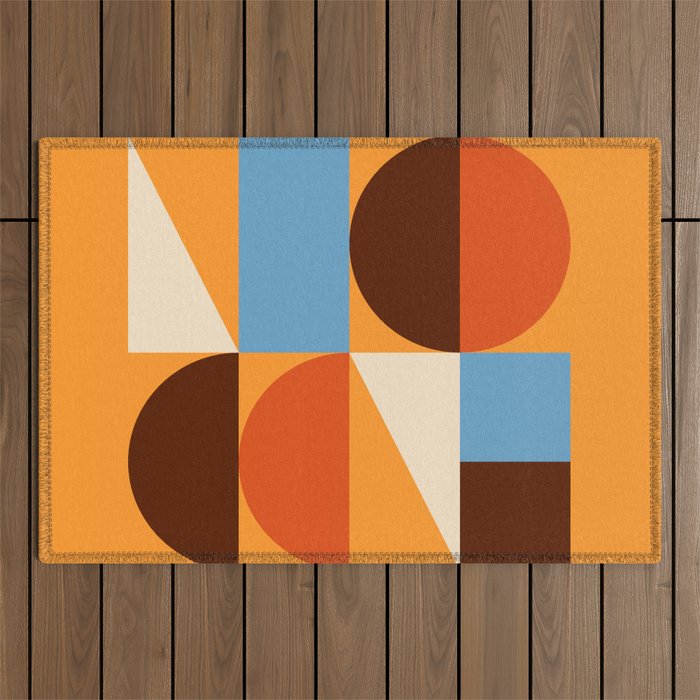 Mid Century 40C Outdoor Rug Gallery Image 1