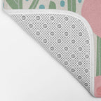 Flower Market Amsterdam Retro Scandi Spring Print Bath Mat Gallery Image 2