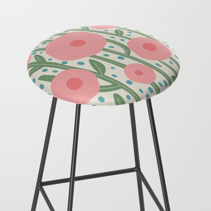 Flower Market Amsterdam Retro Scandi Spring Print Stool Gallery Image 2