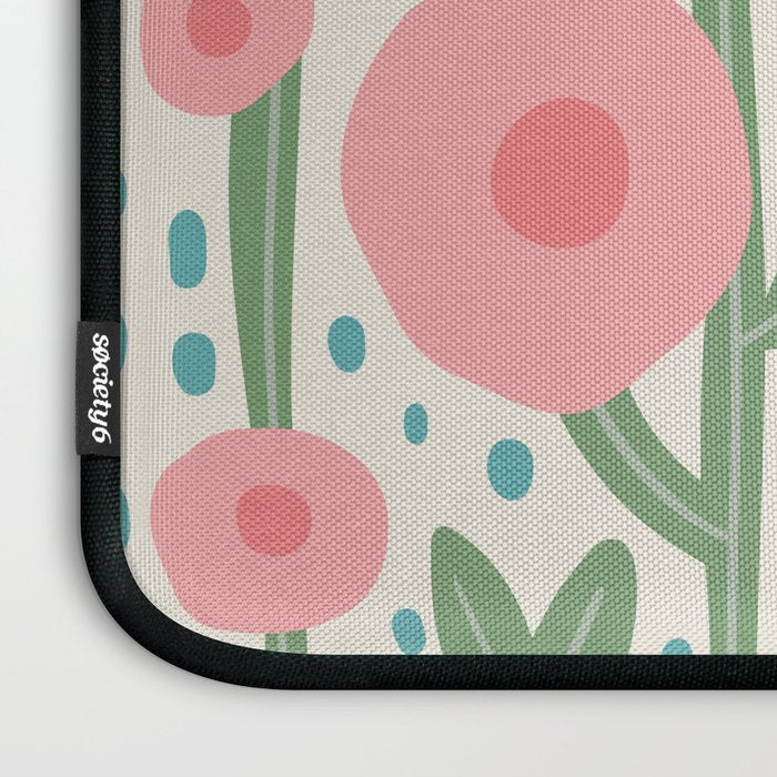 Flower Market Amsterdam Retro Scandi Spring Print Laptop Sleeve Gallery Image 3